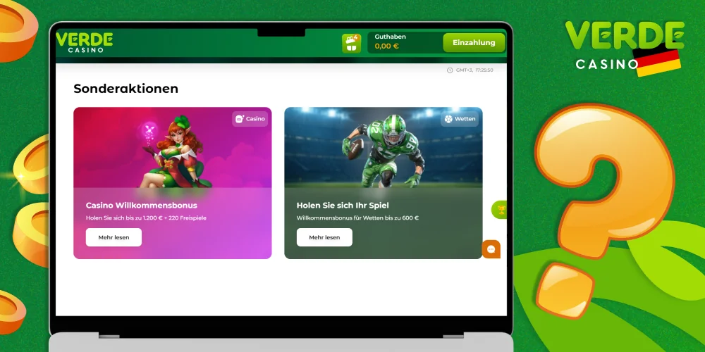 Entdecken Sie die Bonusangebote des Verde Casinos