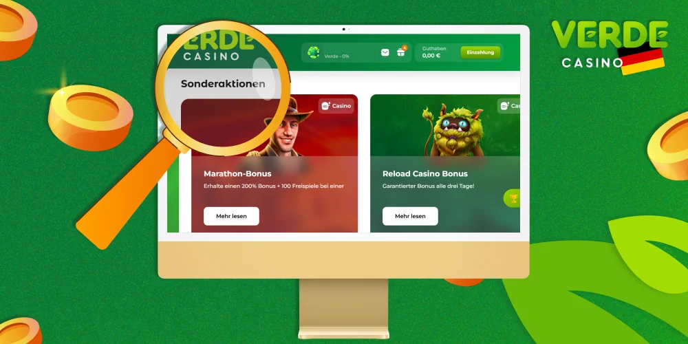 Machen Sie sich mit den Aktionen im Verde Casino Deutschland vertraut