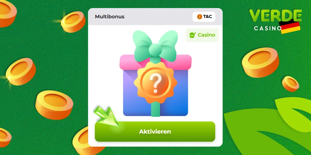 Aktivieren Sie Ihren gewählten Bonus