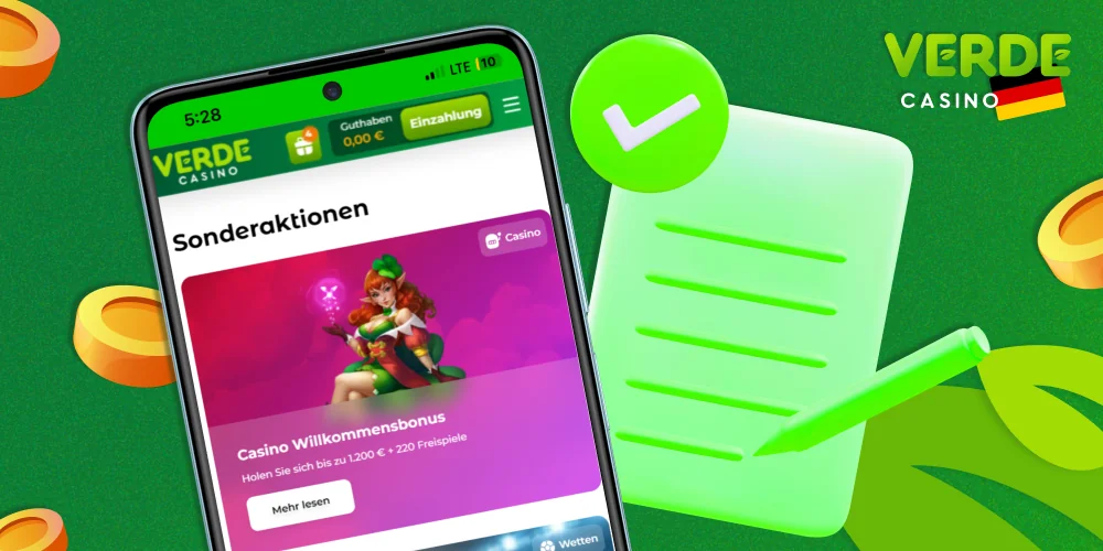 Nutzungsbedingungen für Freespins – Verde Casino in Deutschland