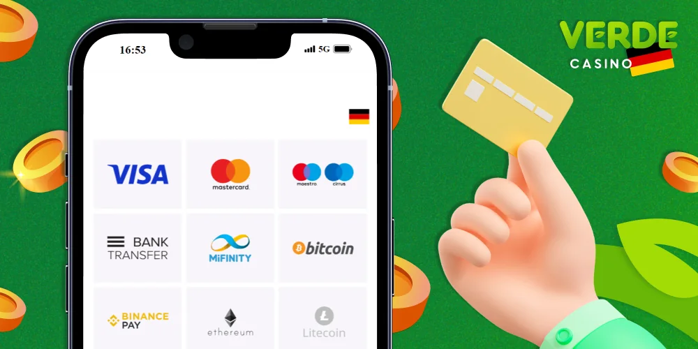 Laden Sie Ihr Guthaben in der Verde Casino App auf