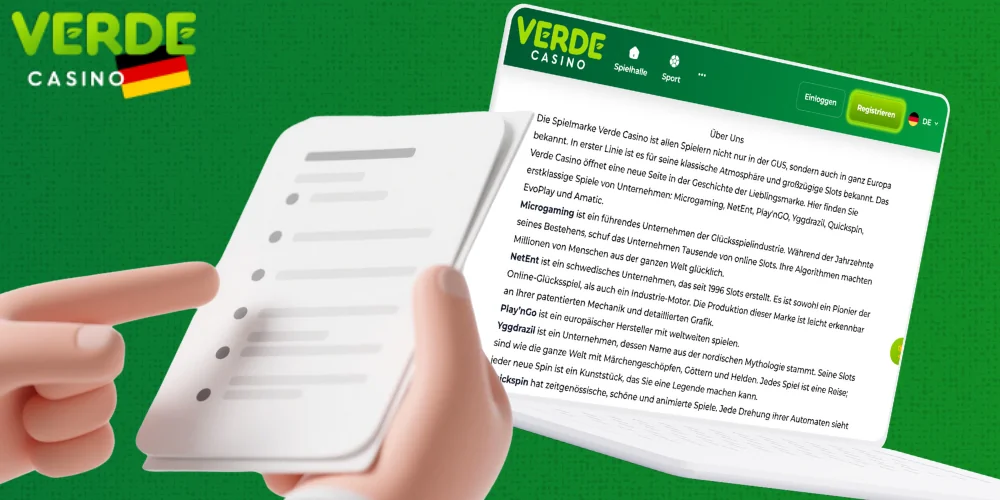 Lesen Sie mehr über die Grundregeln auf der Website von Verde Casinos